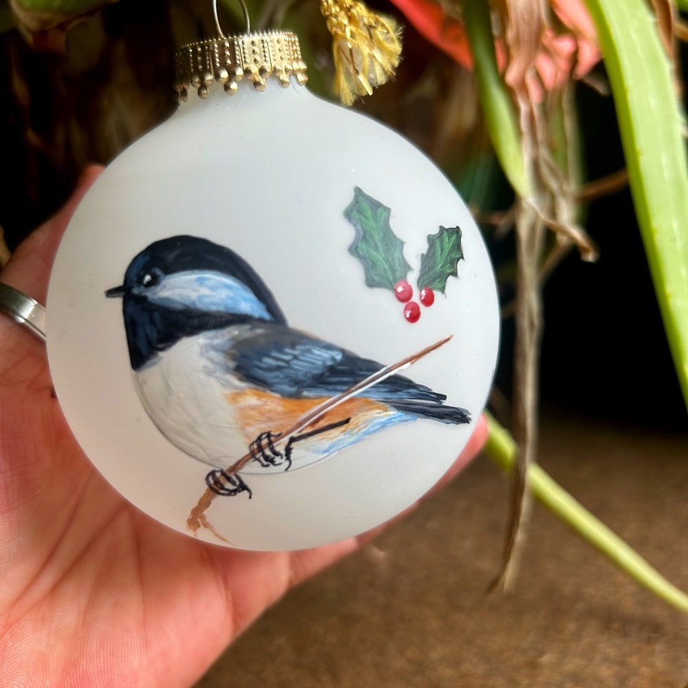 Bird Christmas Ornament - Glass